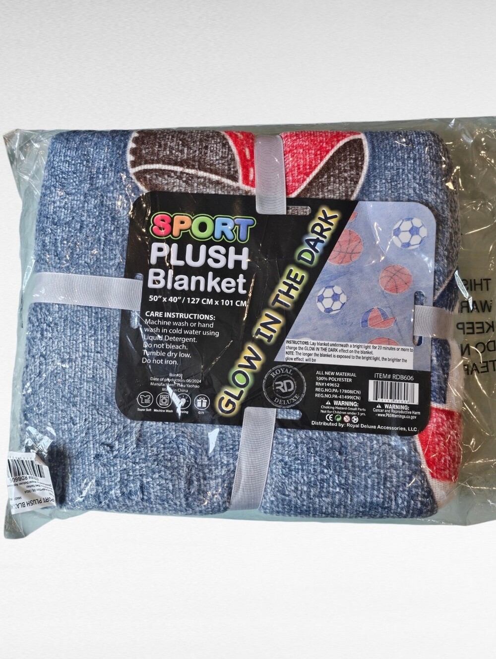 Sport Glow In The Dark Plush Blanket